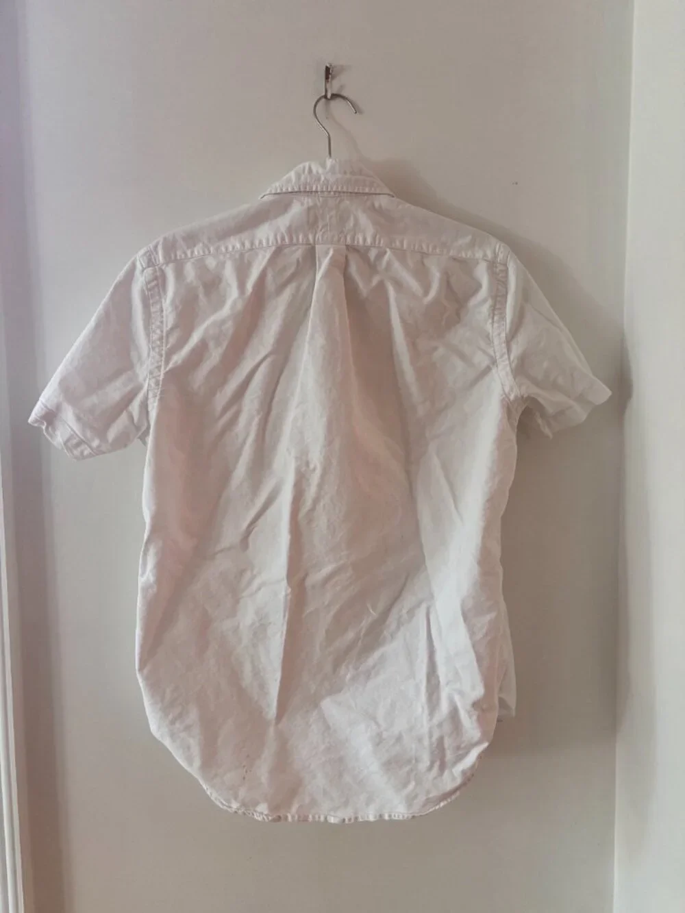 Polo Ralph Lauren Mens Small Cotton White Short Sleeve Button Down Shirt
